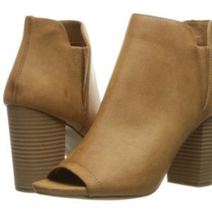 Steve Madden Brown Open-Toe Booties